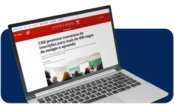 Foto do notebook com o site do saber virtual