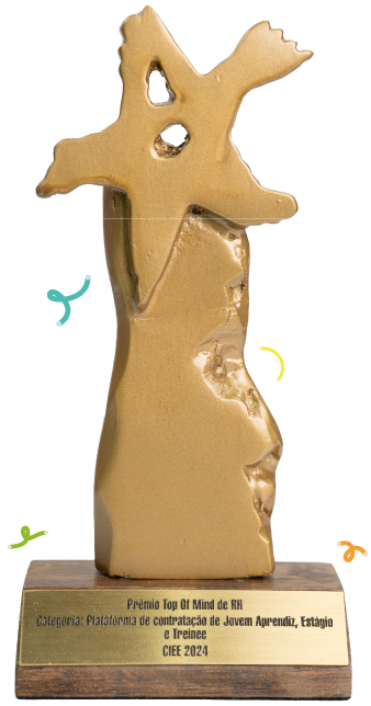 Foto do troféu Top of Mind 2024