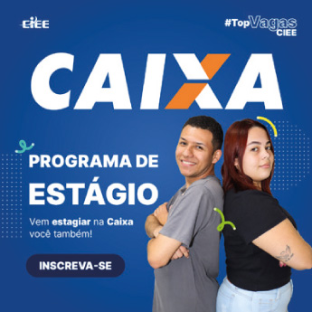 Post de vagas de estágio na caixa