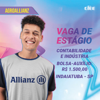 Post de vagas de estágio no Instagram