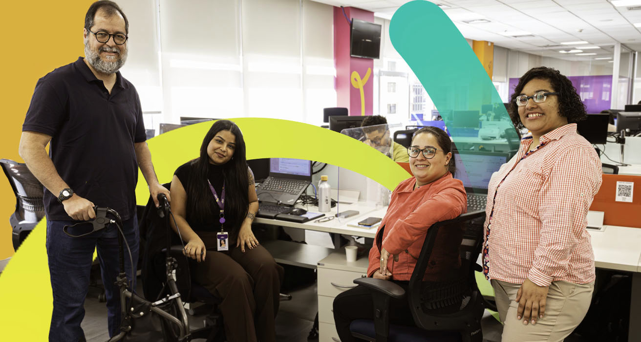 Foto dos colaboradores que compões o time de inclusão do CIEE